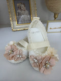 Zapatos flores perla