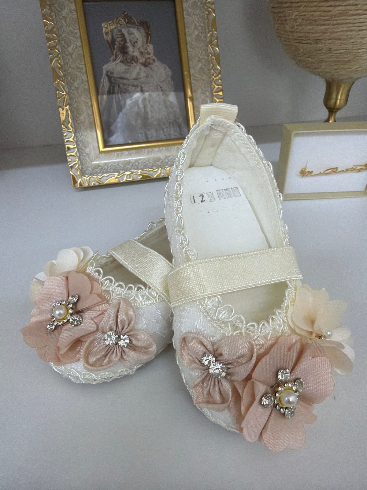 Zapatos flores perla